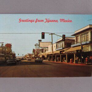 Vintage Postcard - Revolution Avenue Tijuana Mexico - Unbranded